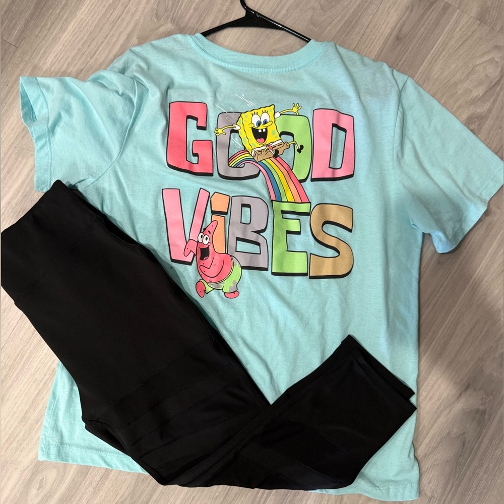 Oversized SpongeBob shirt & leggings set